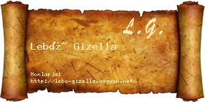 Lebó Gizella névjegykártya