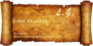Lebó Gizella névjegykártya