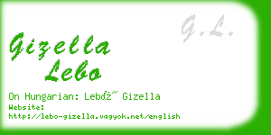 gizella lebo business card